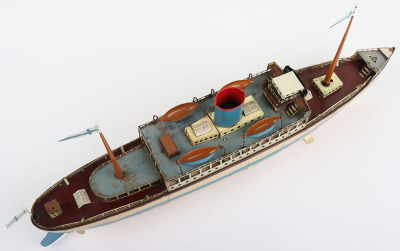 GFN Fleischmann tinplate clockwork Ocean Liner, 1950 - 8