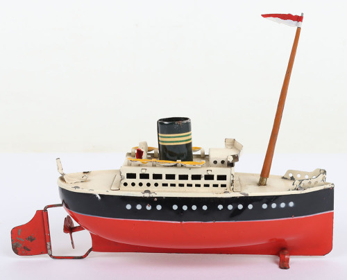 Small tinplate clockwork Ocean Liner