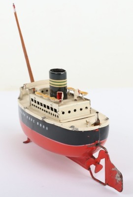 Small tinplate clockwork Ocean Liner - 4