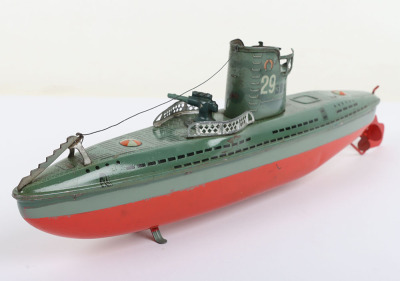 Arnold tinplate clockwork U29 Submarine, circa 1950 - 2