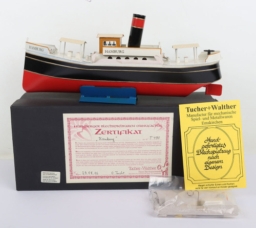 Tucher & Walther T490 tinplate live steam River boat &lsquo;Hamburg&rsquo;