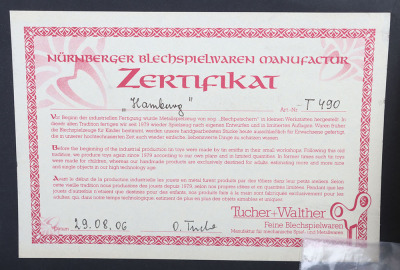 Tucher & Walther T490 tinplate live steam River boat &lsquo;Hamburg&rsquo; - 2