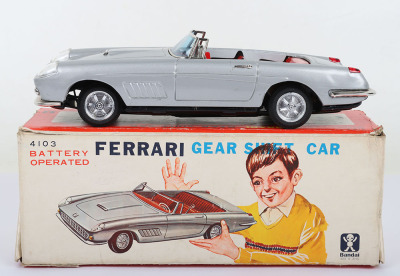 Boxed Bandai 4103 tinplate battery operated Ferrari, circa 1960