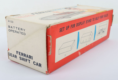 Boxed Bandai 4103 tinplate battery operated Ferrari, circa 1960 - 10