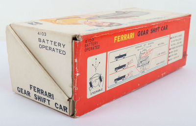 Boxed Bandai 4103 tinplate battery operated Ferrari, circa 1960 - 11