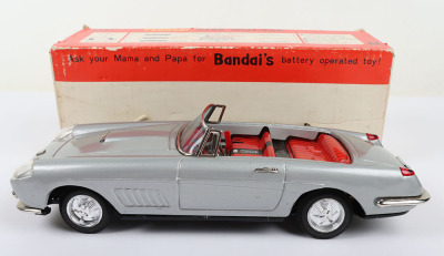 Boxed Bandai 4103 tinplate battery operated Ferrari, circa 1960 - 12