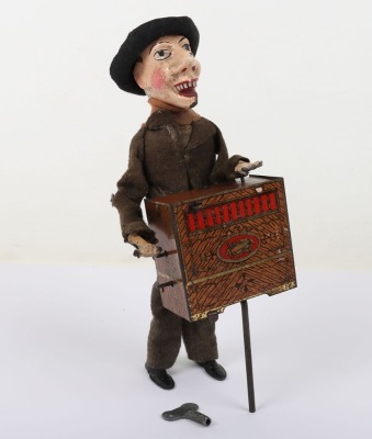 Scarce S.I.J.I.M (Fernand Martin) clockwork Organ Grinder, French circa 1910