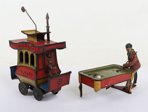H.Fischer & Co tinplate clockwork Toonerville Trolley, 1920s