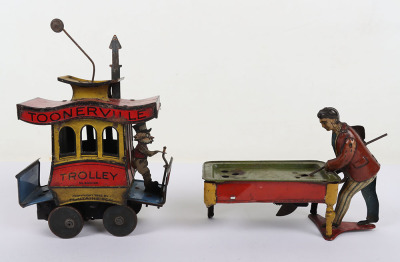 H.Fischer & Co tinplate clockwork Toonerville Trolley, 1920s - 2