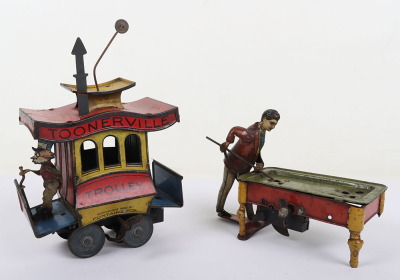 H.Fischer & Co tinplate clockwork Toonerville Trolley, 1920s - 4