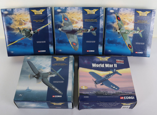 Five Corgi Aviation Archive Fighters of WW2