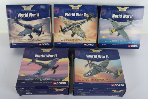 Five Corgi Aviation Archive Stuka JU87&rsquo;s & Fighters
