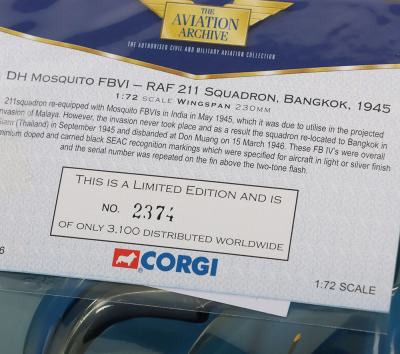 Four Corgi Aviation Archive DH Mosquito&rsquo;s 1/72,scale - 3