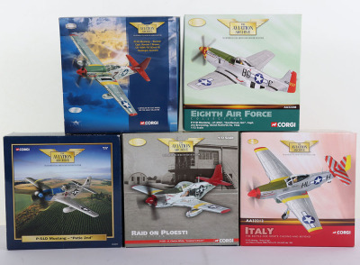 Five Corgi Aviation Archive P-51D Mustang&rsquo;s Fighter Aircraft