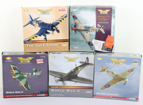 Five Corgi Aviation Archive Fighters of WW2