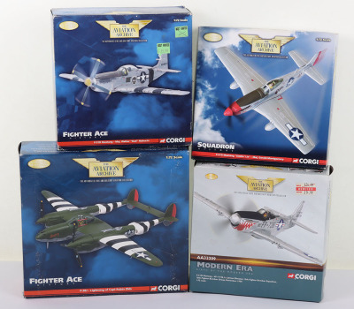 Four Corgi Aviation Archive WW2 US Aircraft, P-51D&rsquo;s