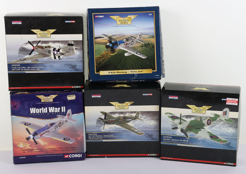 Five Corgi Aviation Archive P-51D&rsquo;s & Typhoon Aircraft