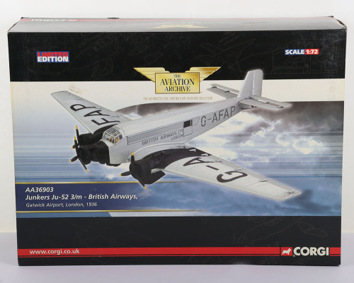Corgi Aviation Archive Junkers JU52, British Airways