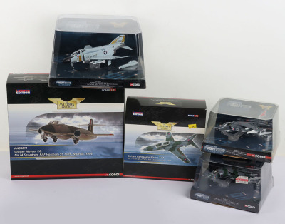 Five Corgi Aviation Archive Jet Aircraft models