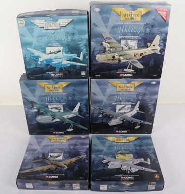 Six Corgi Aviation Archive Military Aircraft, all in 1/144th scale.