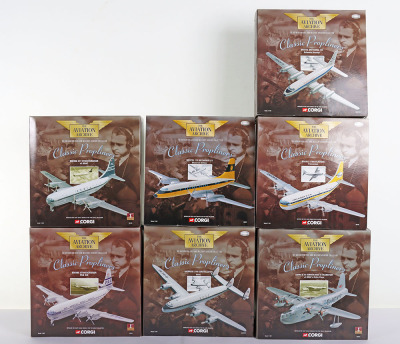 Seven Corgi Aviation Archive &lsquo;Classic Propliners&rsquo; Aircraft
