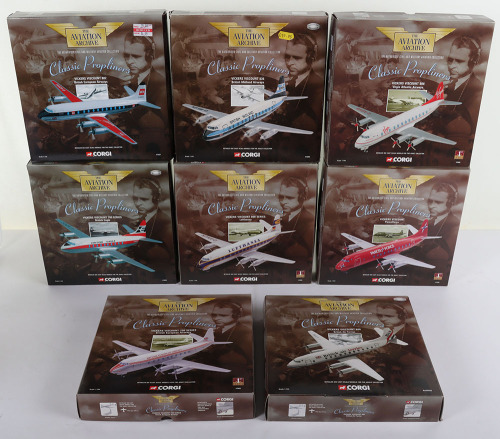 Eight Corgi Aviation Archive &lsquo;Classic Propliners&rsquo; Vickers Viscount&rsquo;s, all 1/144th scale