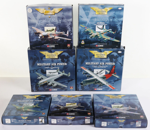 Seven Corgi Aviation Archive Military Aircraft Models