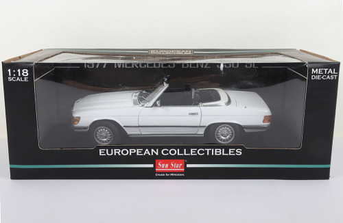 Sun Star European Collectibles 1977 Mercedes Benz 350 SL Open Convertible