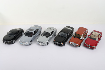 Six German Unboxed 1:18 scale Model Cars