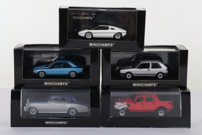 Five Boxed Minichamps 1:43 scale Models