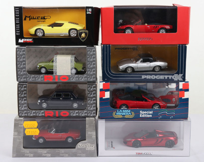 Eight Boxed 1:43 scale Models