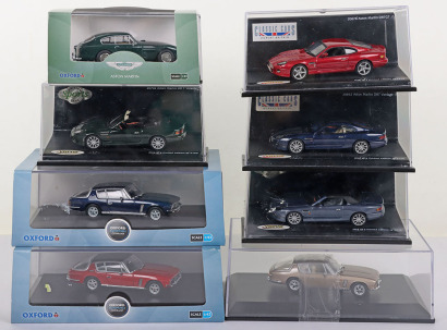 Jensen Interceptor and Aston Martin 1:43 scale Models