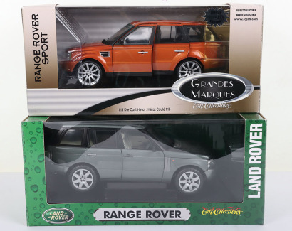 Two Boxed Ertl Collectibles Range Rover 1:18 Scale Models