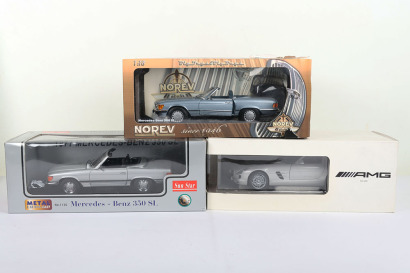 Three Boxed Mercedes Models 1:18 Scale