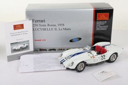 CMC 1:18 scale Model M-086 Ferrari 250 Testa Rossa 1958 LUCYBELLE II Le Mans