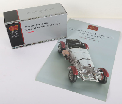 CMC 1:18 scale Model M-055 The Great Victor of Mille Miglia 1931 Mercedes Benz SSKL Racing Car