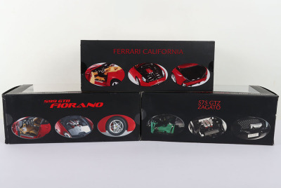 Three Boxed Hot Wheels Elite Ferrari 1:18 Scale models - 2