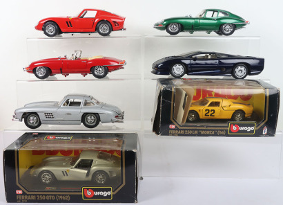 Five Unboxed 1:18 Scale Cars