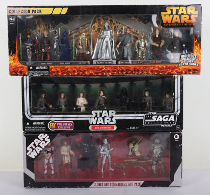Three Modern Star Wars Exclusive Action Figure sets Hasbro.