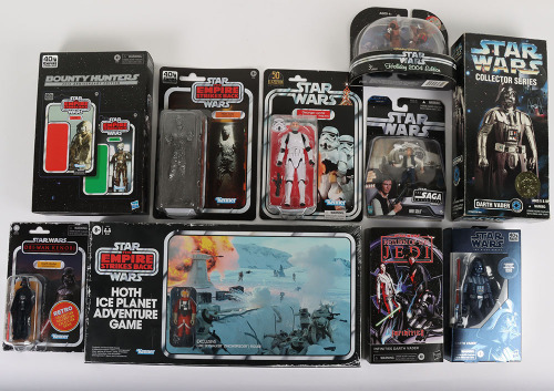 Ten Modern Star Wars action figures new in boxes moc.
