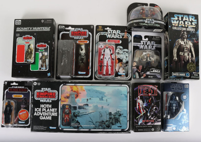 Ten Modern Star Wars action figures new in boxes moc.