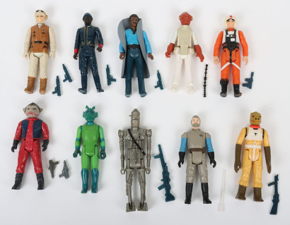Ten Vintage Star Wars loose action figures Kenner.