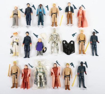 Eighteen Vintage Star Wars The Empire Strikes Back loose Cloud City Bespin action figures Kenner, Seventeen complete.