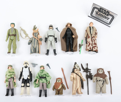 Eleven Vintage Star Wars Return of the Jedi loose action figures Kenner.
