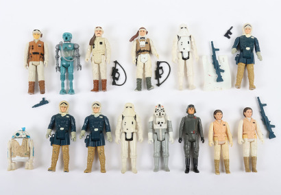 Fourteen Vintage Star Wars The Empire Strikes Back Hoth loose action figures Kenner,