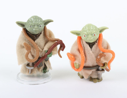 Two Vintage Star War Yoda Action Figures Variants.