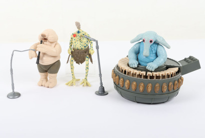 Vintage Star Wars Sy Snootles and Max Rebo Band loose action figures.