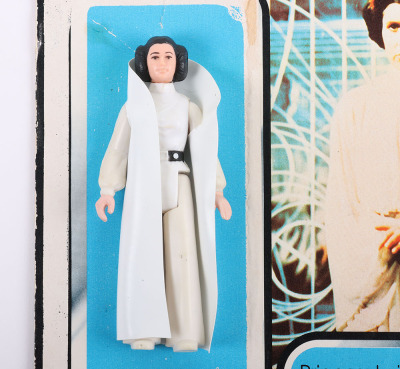 Scarce Vintage Star Wars Princess Leia Organa with Tri-Logo Card back Palitoy action figure. - 2