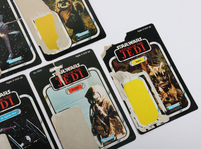 Nine Vintage Star Wars Card backs for loose action figures Kenner Palitoy. - 3