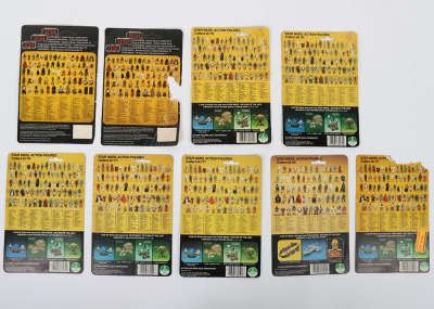 Nine Vintage Star Wars Card backs for loose action figures Kenner Palitoy. - 5